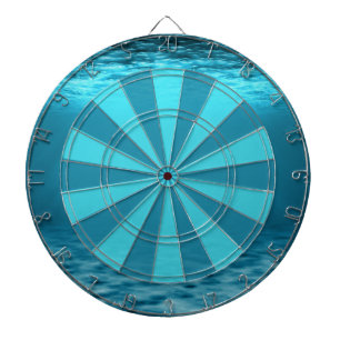 Ozeanisches Tiefblaues Wasser Muster Dartscheibe