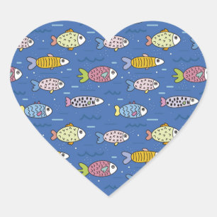 Ozeankleber Herz-Aufkleber