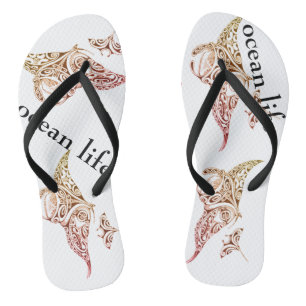 Ozeanleben-Mantarochen Flip Flops