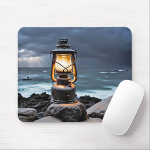 Ozeanleuchten auf Felsen Mousepad