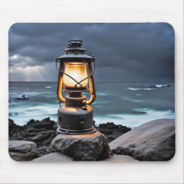 Ozeanleuchten auf Felsen Mousepad