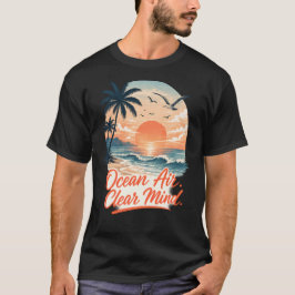 Ozeanluft. Klarer Kopf. | Vintage-Küsten-Sonnenunt T-Shirt