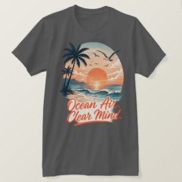 Ozeanluft. Klarer Verstand. | Vintage-Küsten-Sonne T-Shirt