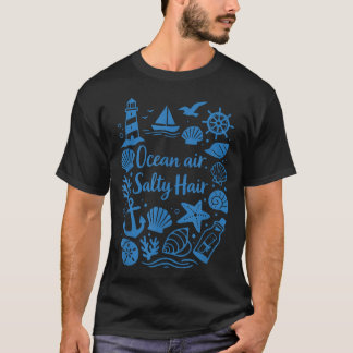 Ozeanluft Salziges Haar Küstenstrand T-Shirt