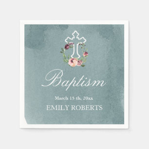 Ozeanmarsala-Blumenmonogramm Serviette