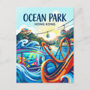 Ozeanpark Hongkong Hongkong Postkarte