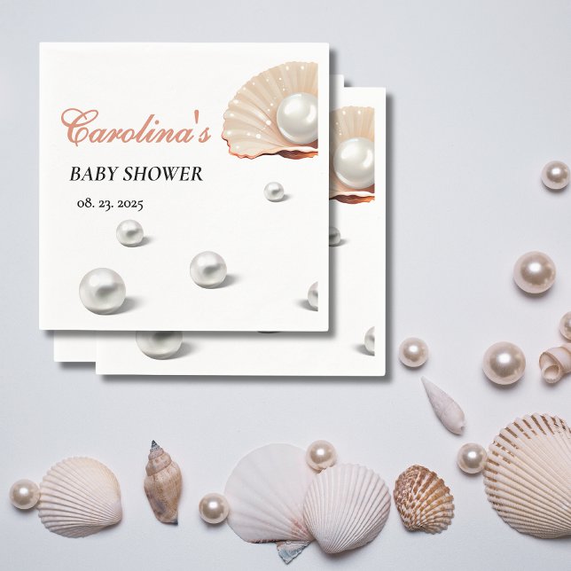 Ozeanperle unter der Babydusche Serviette (Von Creator hochgeladen)