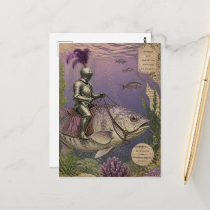 Ozeanritter-Fantasie Postkarte