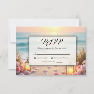 Ozeanromantik unter Küstenlicht RSVP Karte