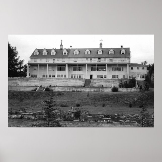 Ozeansee, Oregon Aussicht auf das Dorchester House Poster (Vorne)