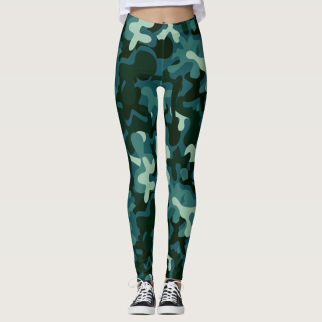 Ozeansignatur-Camouflage Leggings (Vorderseite)