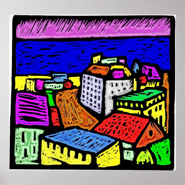 Ozeanstadt Poster (Vorne)
