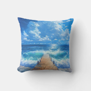 Ozeansteg und Sky Outdoor Pillow Kissen