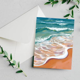 Ozeanstrand Aqua Blau Wellen Strand Wasserfarbenka