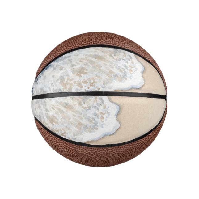 Ozeanstrand Creme Sand  Mini Basketball (Vorderseite)