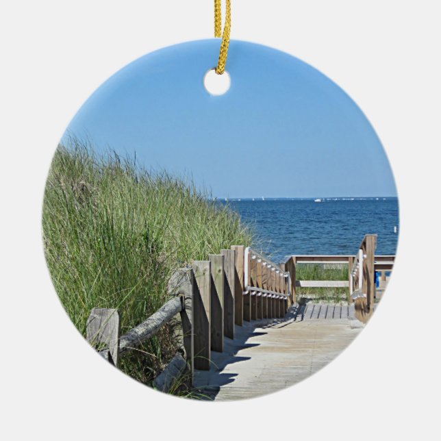 Ozeanstrand-Foto Keramikornament (Vorne)