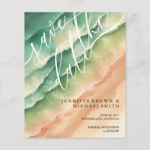 Ozeanstrand Wasserfarbe Sommer Grün Sonne Flyer