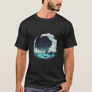 Ozeanszene in einem Kreis T-Shirt