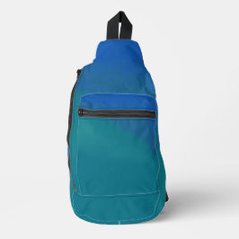 Ozeantide Blau und Grün Minimalistisch Crossbody Bag