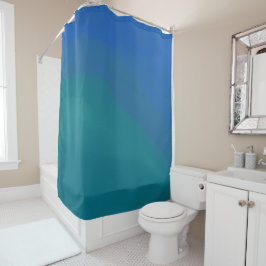 Ozeantide Blau und Grün Minimalistisch Duschvorhang