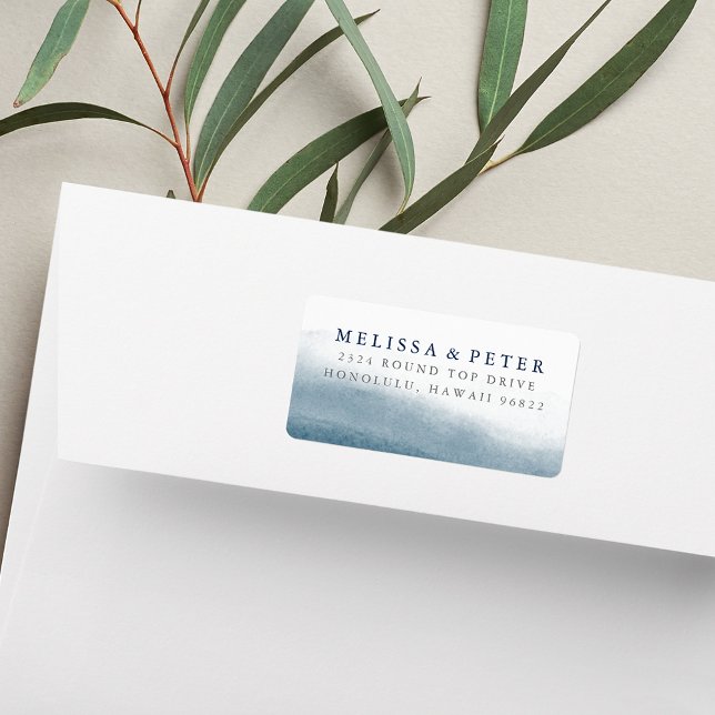 Ozeantiden Oversifizierte Rücksendeadresse Adressaufkleber (Von Creator hochgeladen)