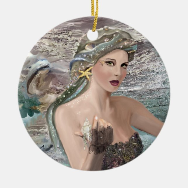 Ozeantochter Keramikornament (Vorne)
