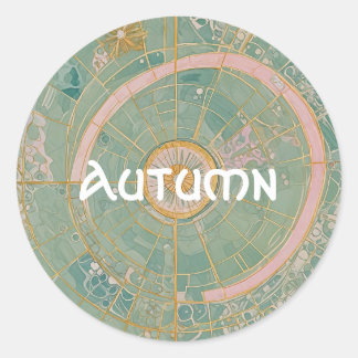 Ozeantraum: Abstrakte Wasserschaumtextur Runder Aufkleber