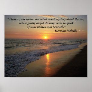 Ozeanufer-Sonnenuntergang Poster