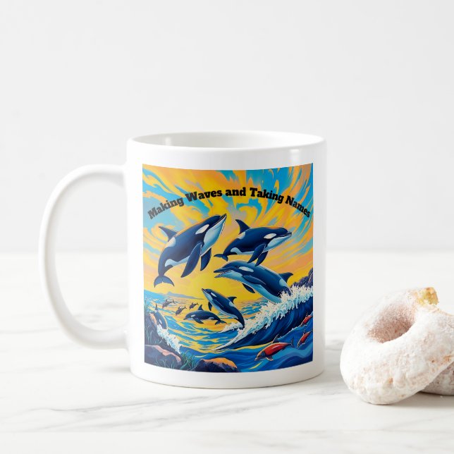 Ozeanumarmung Kaffeetasse (Mit Donut)