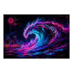 Ozeanwasserwelle Poster