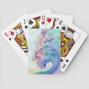 Ozeanwelle Aquarell Spielkarten