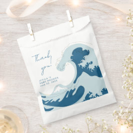 Ozeanwelle Blau Baby Boy Baby Shower Danke Geschenktütchen