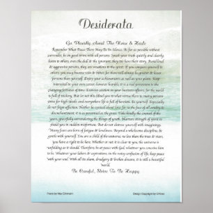Ozeanwelle DESIDERATA Poster