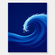 Ozeanwelle, Minimalistisch blau Abstrakt