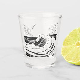 Ozeanwelle Schnapsglas