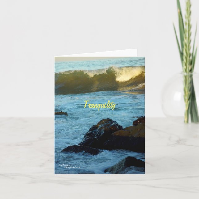 Ozeanwellen boulden Mitteilungskarten (Vorderseite)