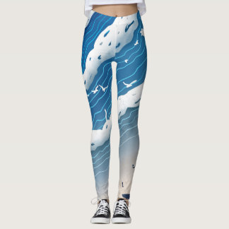 Ozeanwellen Damen-Leggings Leggings