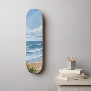 Ozeanwellen   Gemalte Küste Skateboard