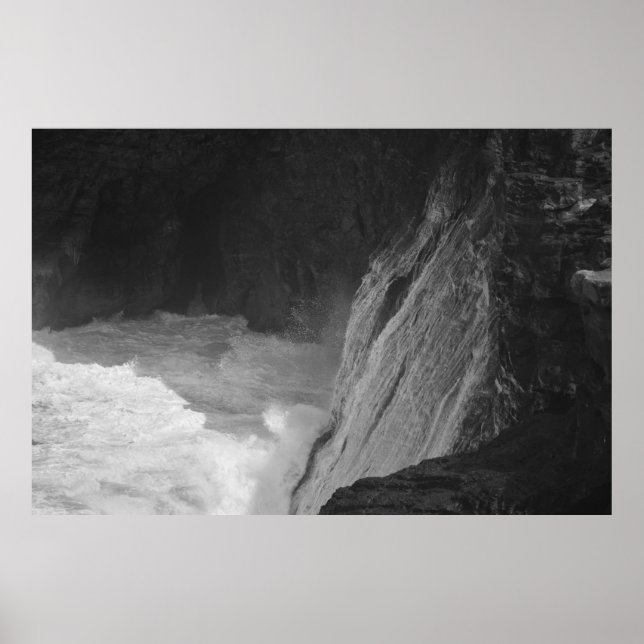 Ozeanwellen in Kilauea Poster (Vorne)