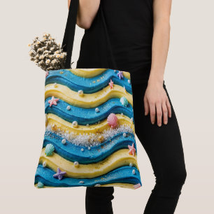 Ozeanwellen-Kuchen-Leggings - Küstenstrand Seester