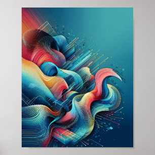 Ozeanwellen-Kunstposter Poster