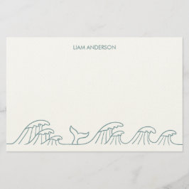 Ozeanwellen Küstenkinderpapier Briefpapier