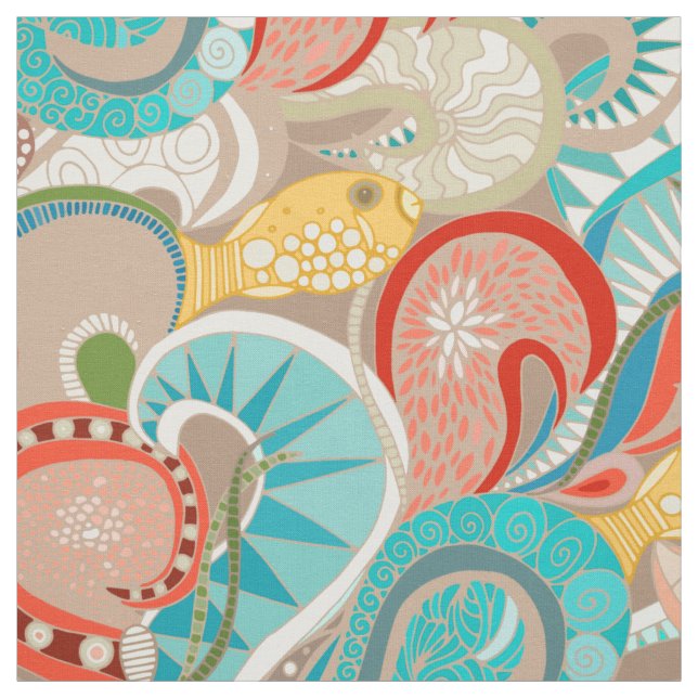 Ozeanwellen Stoff (Muster)