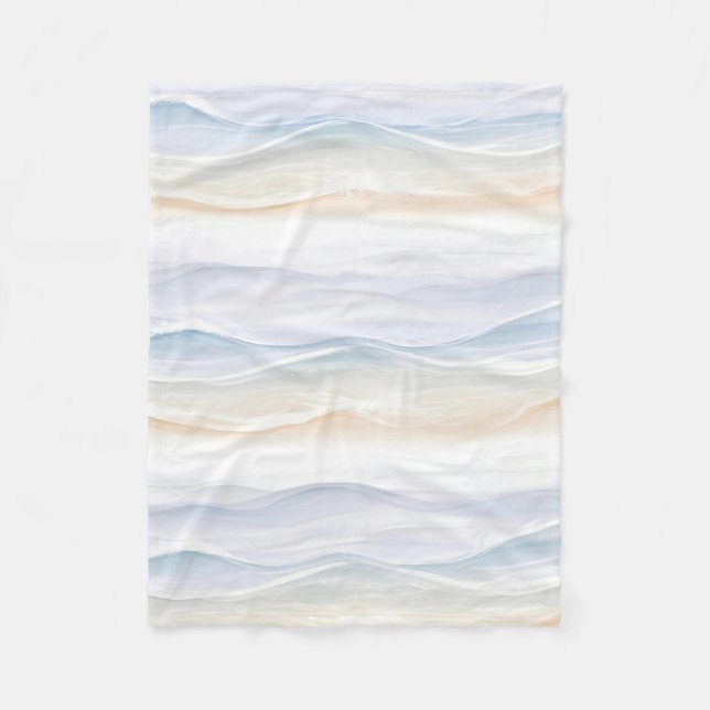 Ozeanwellen-Stranddesign 365 Fleecedecke (Vorderseite)