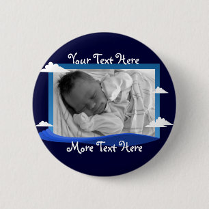 Ozeanwellen und blauer Himmel Feld-Knopf Button