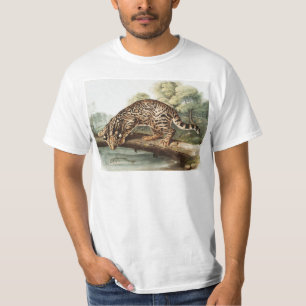 Ozelot, Leopardenkatze (Felis pardalis) Illustrati T-Shirt