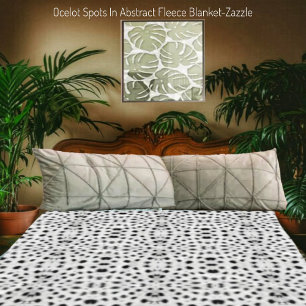 Ozelot-Spots in Abstrakt-Vlies-Decken Fleecedecke