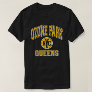 Ozone Park Queens Nyc Varsity Style Amber Print  T-Shirt