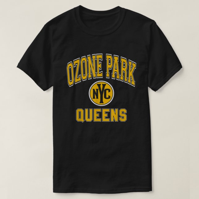 Ozone Park Queens Nyc Varsity Style Amber Print  T-Shirt (Design vorne)