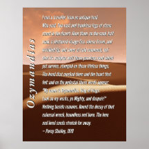 Ozymandias Gedicht von Percy Shelley, 1819 Poster